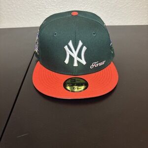Jae Tips New Era collab Yankee, Green crown, Orange Brim, Pink UV size 6 7/8 kid